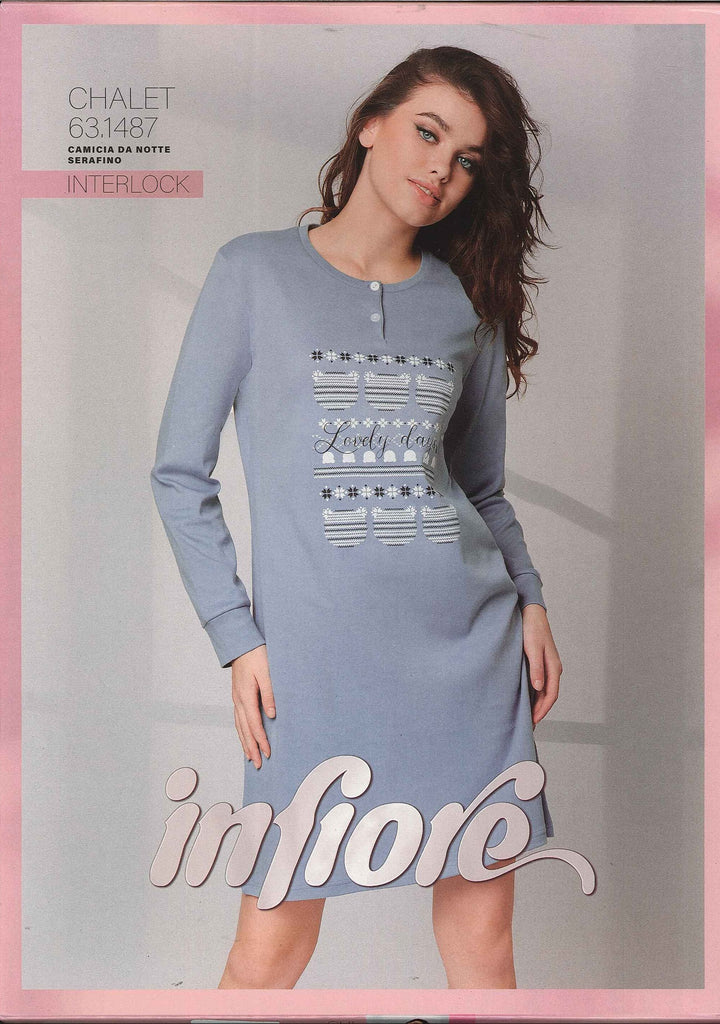 Abito Da Notte Termico Donna Costume Da Notte Inverno Floreale - Foto 12