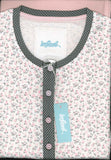 PIGIAMA DONNA RAGAZZA TERMO COTONE BOTTONI FIORI POLSINI INFIORE ART. PRV651671