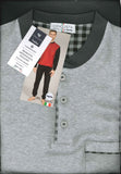 PIGIAMA UOMO SERAFINO TERMO COTONE BICOLORE TASCHINO POLSINI MARCA BIPBIP ART.7069