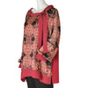 CASACCA DONNA CONFORMATA GIROCOLLO NODO VOILE FANTASIA SPACCHETTI MARCA DIVA ART. 3342