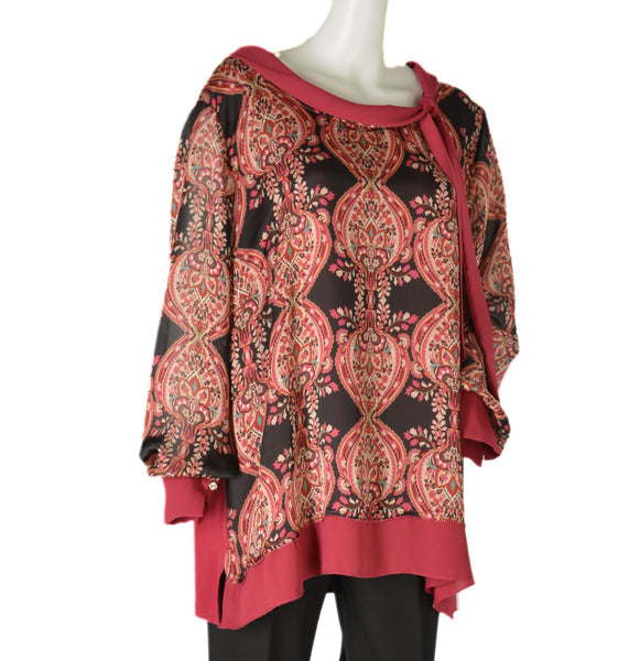 CASACCA DONNA CONFORMATA GIROCOLLO NODO VOILE FANTASIA SPACCHETTI MARCA DIVA ART. 3342