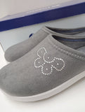 CIABATTA DONNA RAGAZZA FIORE STRASS LEGGERA COMODA MORBIDA INBLU ART. BS48