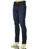 JEANS UOMO ZIP BOTTONE TASCHE SLIM SCURO SCHIARITURE MARCA URBAN RING ART. UR515002