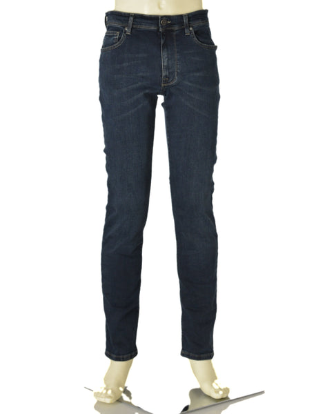 JEANS UOMO ZIP BOTTONE CINQUE TASCHE REGOLARE SCURO MARCA HOLIDAY ART. NOA