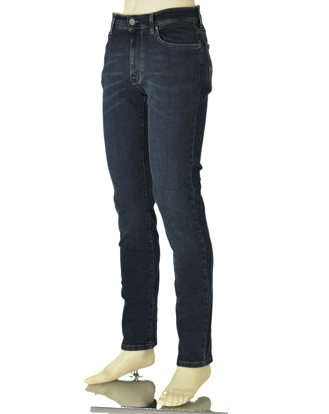 JEANS UOMO ZIP BOTTONE CINQUE TASCHE REGOLARE SCURO MARCA HOLIDAY ART. NOA