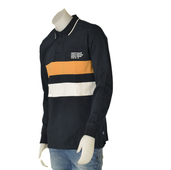 POLO UOMO COTONE POLSINI RIGHE SPACCHETTI MARCA LOSAN ART. LMNAP0101_23005