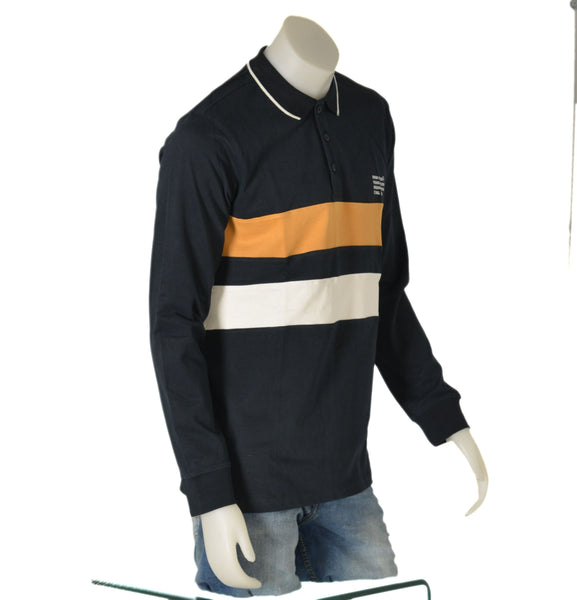 POLO UOMO COTONE POLSINI RIGHE SPACCHETTI MARCA LOSAN ART. LMNAP0101_23005