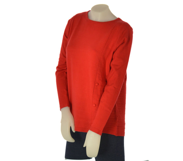 MAGLIONE DONNA GIROCOLLO LAVORAZIONE BOTTONI MARCA SILCOGAIA B ART.320