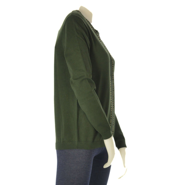 CARDIGAN DONNA ZIP POLSINI FASCIA STRASS MARCA COVERI ART. DC840