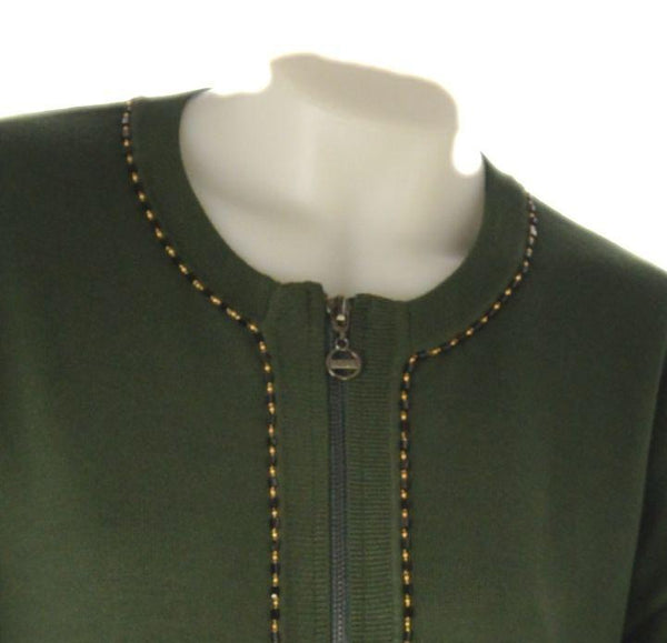 CARDIGAN DONNA ZIP POLSINI FASCIA STRASS MARCA COVERI ART. DC840