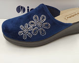 CIABATTA DONNA VELLUTO STRASS BRILLANTINI COMODE MARCA INBLU ART. GI15