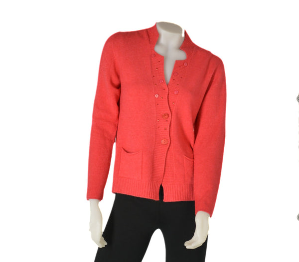 CARDIGAN DONNA BOTTONI TASCHE STRASS MARCA ELEONORA DELBONO ART. GY223