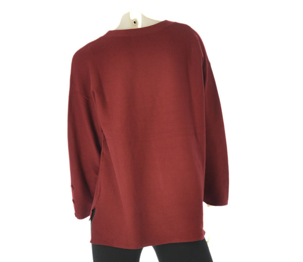 MAGLIONE DONNA TRE QUARTI BOTTONI RASATA LUNGHEZZA MARCA COVERI ART. DC815