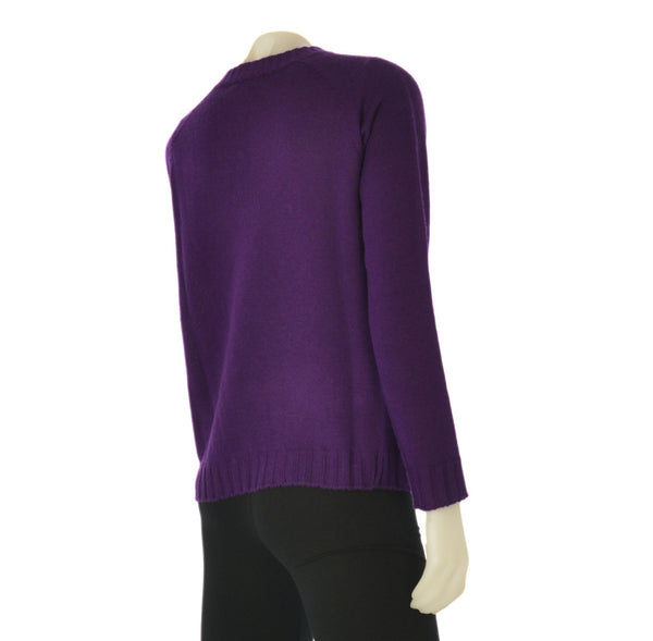 MAGLIONE DONNA GIROCOLLO BORDINO FASCIA ROMBI PUNTO LUCE MARCA RIVA TRICOT ART. S915301