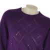 MAGLIONE DONNA GIROCOLLO BORDINO FASCIA ROMBI PUNTO LUCE MARCA RIVA TRICOT ART. S915301
