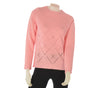 MAGLIONE DONNA GIROCOLLO BORDINO FASCIA ROMBI PUNTO LUCE MARCA RIVA TRICOT ART. S915301
