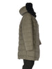 GIACCONE DONNA CONFORMATO ZIP AUTOMATICI TASCHE CAPPUCCIO ECOPELLICCIA MARCA VIRGINIA BLU ART CONF-GISELLA-42L