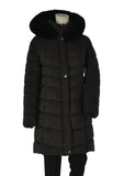GIACCONE DONNA ZIP BOTTONI POLSINI  CAPPUCCIO ECOPELLICCIA LAVORATO MARCA VIRGINIABLU ART. GISELLA