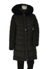 GIACCONE DONNA ZIP BOTTONI POLSINI  CAPPUCCIO ECOPELLICCIA LAVORATO MARCA VIRGINIABLU ART. GISELLA
