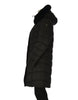 GIACCONE DONNA ZIP BOTTONI POLSINI  CAPPUCCIO ECOPELLICCIA LAVORATO MARCA VIRGINIABLU ART. GISELLA
