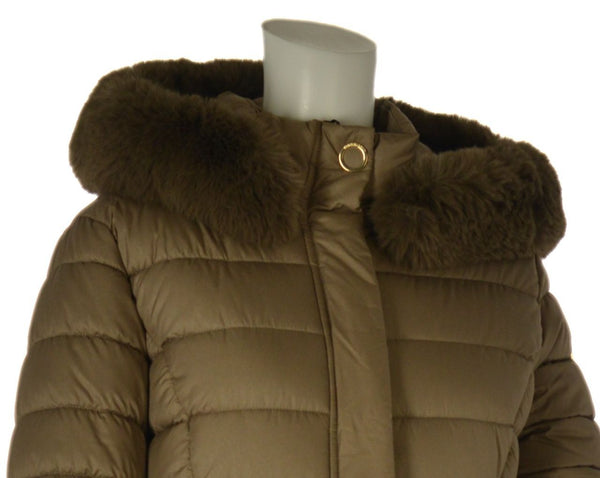 GIACCONE DONNA ZIP BOTTONI POLSINI CAPPUCCIO ECOPELLICCIA TASCHE MARCA VIRGINIABLU ART. ARMIDA-11L