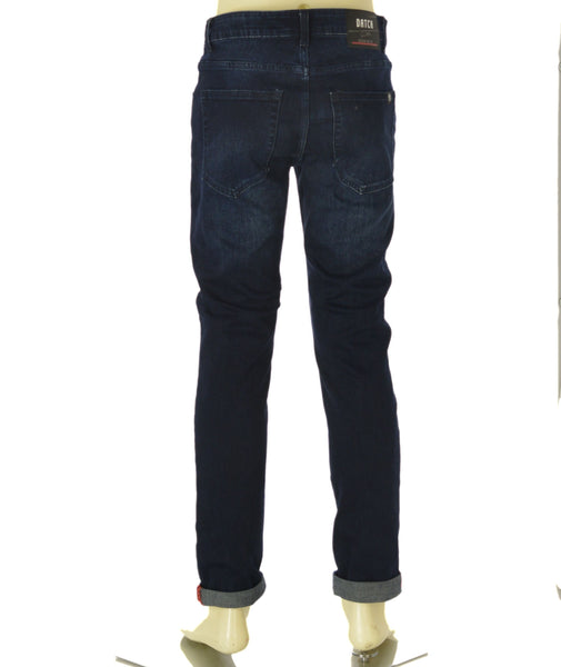 JEANS UOMO ZIP BOTTONE CINQUE TASCHE SCURO SLIM MARCA DATCH ART. DM8623