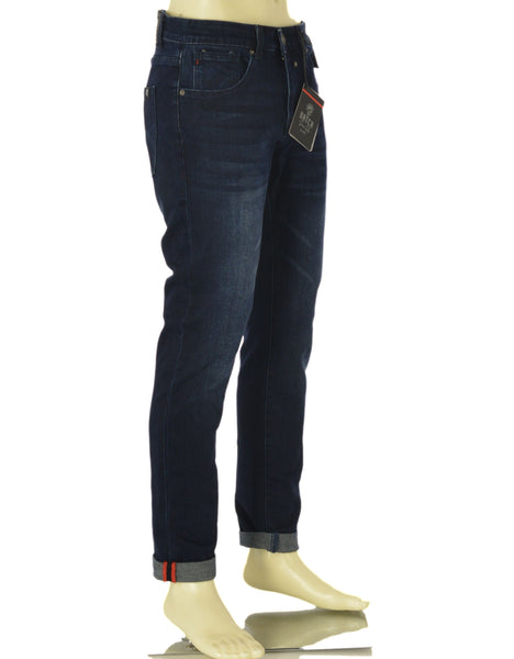 JEANS UOMO ZIP BOTTONE CINQUE TASCHE SCURO SLIM MARCA DATCH ART. DM8623