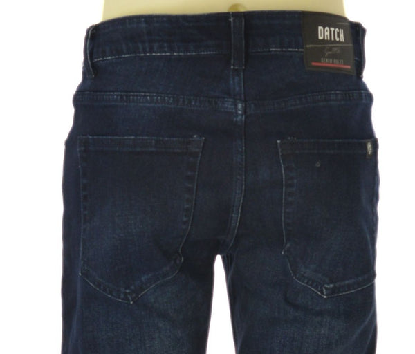 JEANS UOMO ZIP BOTTONE CINQUE TASCHE SCURO SLIM MARCA DATCH ART. DM8623