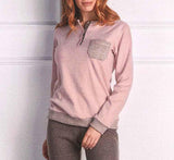 PIGIAMA CALIBRATO DONNA  SERAFINO JACQUARD TASCHINO POLSINI MARCA OHANA ART. 21858
