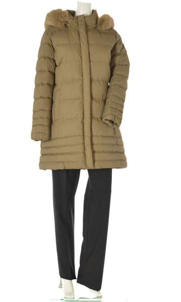 GIACCONE DONNA ZIP BOTTONI TASCHE CAPPUCCIO ECOPELLICCIA COULISSE MARCA TALENTI ART. TB700