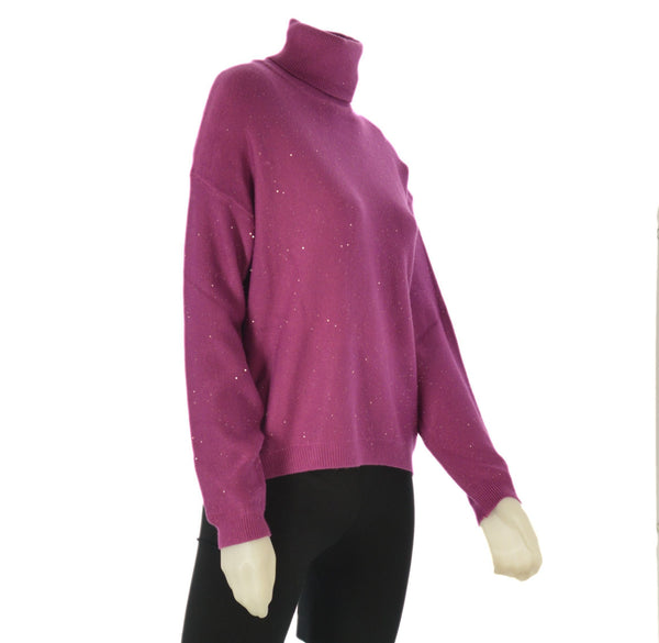 MAGLIONE DONNA DOLCEVITA POLSINI FASCIA PAILLET MARCA GRIFFAI ART.DGF3109