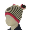 CAPPELLO BAMBINA RIGHE PON PON PILE MORBIDO CALDO MARCA ELLEPI ART. BH7909