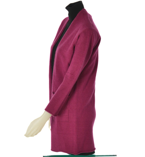 CARDIGAN DONNA TASCHE BORDO VIVO MORBIDO CALDO MARCA GAIA B NEW ART. 804