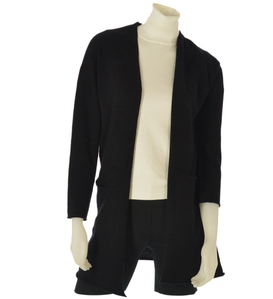 CARDIGAN DONNA TASCHE BORDO VIVO MORBIDO CALDO MARCA GAIA B NEW ART. 804