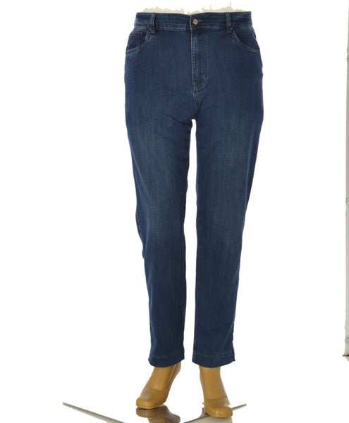JEANS DONNA CONFORMATO ZIP BOTTONE PASSANTI TASCHE TRE QUARTI SPACCHETTI MARCA EMANUELA COSTA ART. FC9084