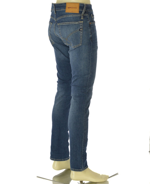 JEANS UOMO ZIP BOTTONE CINQUE TASCHE SKNNY MARCA GAS ART. SAX A7234