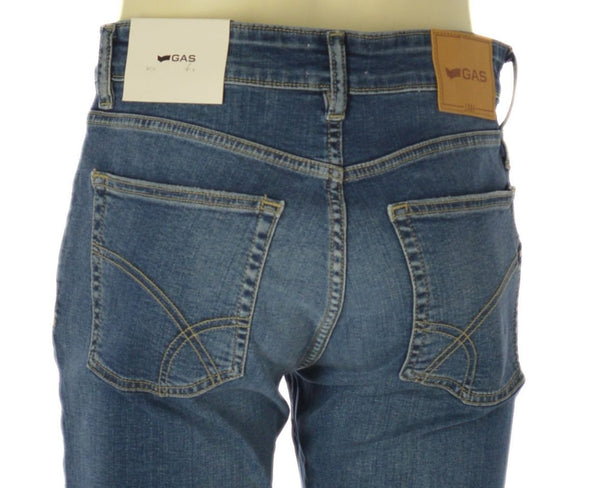 JEANS UOMO ZIP BOTTONE CINQUE TASCHE SKNNY MARCA GAS ART. SAX A7234