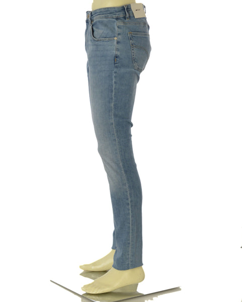 JEANS UOMO ZIP BOTTONE CINQUE TASCHE SKINNY CHIARO MARCA GAS ART. SAX A7245