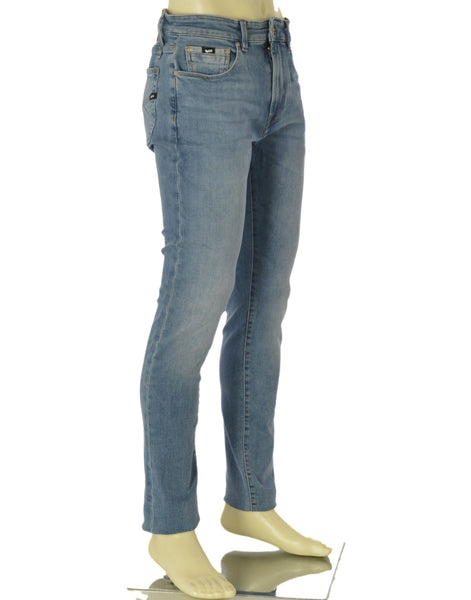 JEANS UOMO ZIP BOTTONE CINQUE TASCHE SKINNY CHIARO MARCA GAS ART. SAX A7245