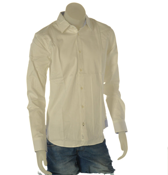 CAMICIA UOMO BOTTONI STONDATA RIGHE SLIM ART. KINS 7002