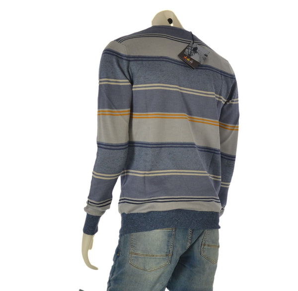MAGLIONE COTONE UOMO RAGAZZO RIGATO GIROCOLLO MARCA RE DEL MARE ART. 224132