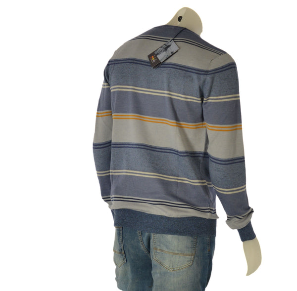MAGLIONE COTONE UOMO RAGAZZO RIGATO GIROCOLLO MARCA RE DEL MARE ART. 224132