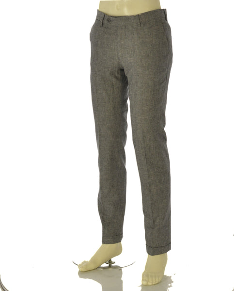 PANTALONI UOMO RAGAZZO SLIM FIT MISTO LINO MARCA A&P BIANCHI ART. 3944