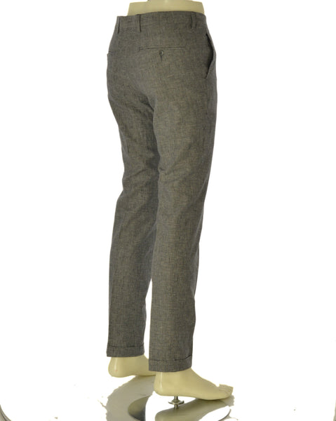 PANTALONI UOMO RAGAZZO SLIM FIT MISTO LINO MARCA A&P BIANCHI ART. 3944