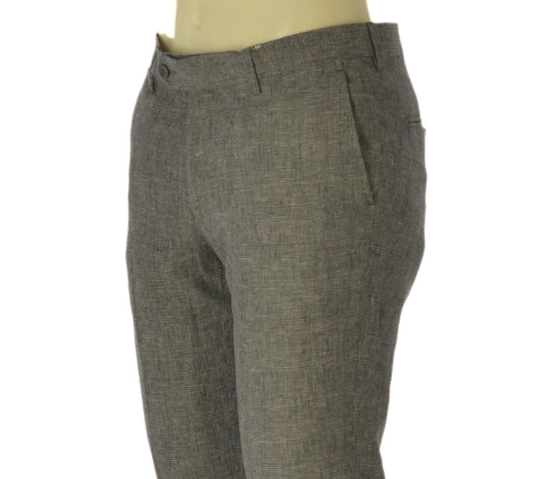 PANTALONI UOMO RAGAZZO SLIM FIT MISTO LINO MARCA A&P BIANCHI ART. 3944