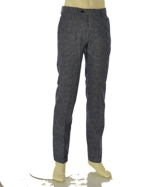 PANTALONI UOMO RAGAZZO SLIM FIT MISTO LINO MARCA A&P BIANCHI ART. 3944