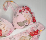 COMPLETO INTIMO DONNA REGGISENO SLIP TULLE ELASTICIZZATO PIZZO INFIORE ART. 2250