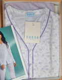 PIGIAMA DONNA PURO COTONE APERTO TASCHE FANTASIA PANTALONE DIRITTO MARCA OHANA ART. 22016
