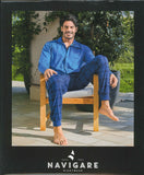 PIGIAMA UOMO JERSEY PURO COTONE APERTO SCOZZESE MARCA NAVIGARE ART. B2141631