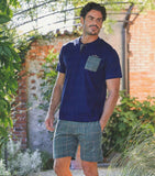 PIGIAMA UOMO CORTO PURO COTONE SERAFINO QUADRI NAVIGARE ART. B2141650